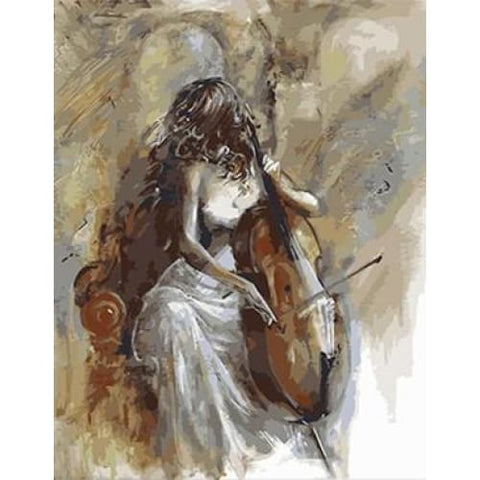 Image of Playing the Cello – Canvastly DIY Paint By Numbers - 